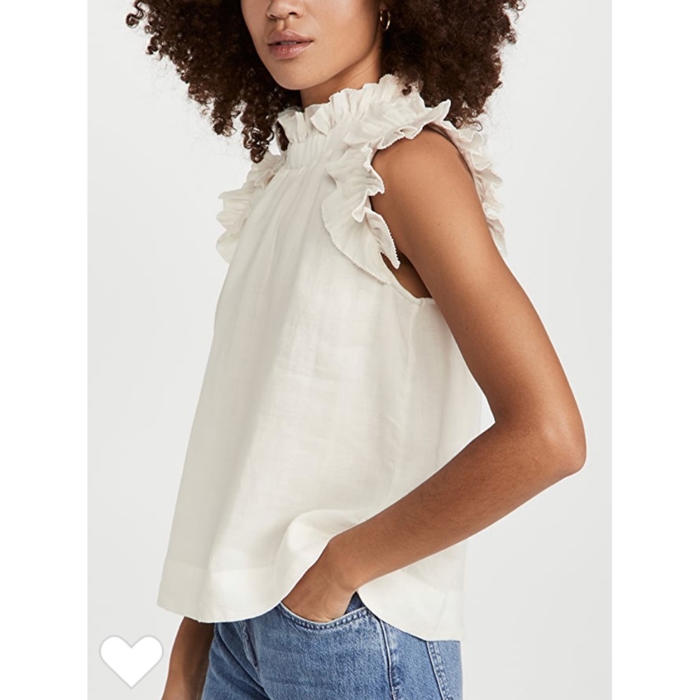 Sea Rami Flutter Sleeve Top (NWT)